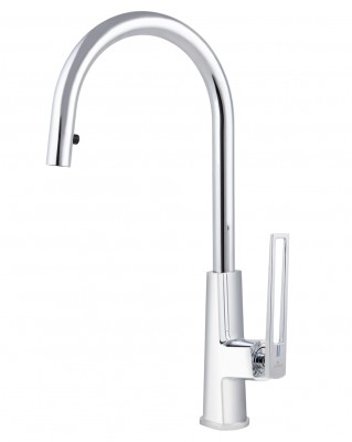 Смеситель Kaiser 27166 Merkur для кухни с выдвижным изливом