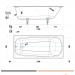 Чугунная ванна Tempra Malm 150x70 (квадратные ручки)