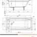 Чугунная ванна Tempra Supreme 150x70 (квадратные ручки)