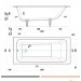Чугунная ванна Tempra Expert 150x70 (квадратные ручки)